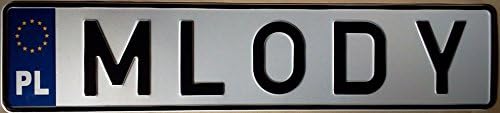 MELODY Personalized Poland License Plate Custom Polish Euro Plate Tag Customized Your Name