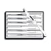 R H. Forschner by Victorinox 6-Piece 5-Inch Wavy Edge Steak Knife Set, White POM Handles