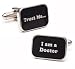 Doctor Slogan Cufflinks - Medical Themed Formal Wear - Cufflinks