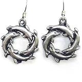 Earth Spirit Earrings - Dolphin Circle - Earth Spirit Earrings - Dolphin Circle