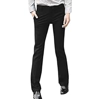 slim straight black dress pants