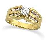 14K Yellow Gold Diamond Engagement Ring Semimount - 0.37 Ct.