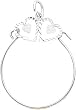 10K White Gold Double Hearts Charm Holder