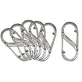 Niteize S-Biner Clips, Size #1, 6 Pack - Stainless