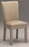 Set of 2 Tan Microfiber Parson Chairs