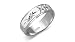 Laser Cut Engraved Ring Band Sterling Silver Size 8