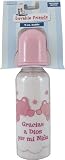 9 oz. Spanish Printed Bottle (Silicone Nipple), Pink