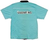 Queenpins Bowling Shirt Turquoise & Black Loungemaster