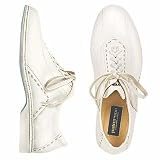 Pakerson White Italian Hand Made Calf Leather Lace-up Shoes