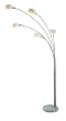 Adesso Luna Arc Lamp, Satin Steel