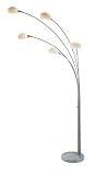 Adesso Luna Arc Lamp, Satin Steel