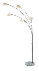 Adesso Luna Arc Lamp, Satin Steel