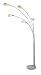Adesso Luna Arc Lamp, Satin Steel