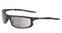 Carrera Egg Square Sunglasses with Folding Frame (Black Matte/Dark Silver Flash)