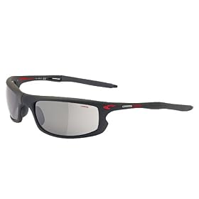 Carrera Egg Square Sunglasses with Folding Frame (Black Matte/Dark Silver Flash)