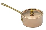 Mauviel Cuprinox Pour La Table 0.3-Quart Small Saucepan with Lid, Bronze Handle