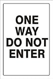 Traffic - One Way Do Not Enter (.063) [18X12 Aluminum]