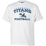 Reebok Tennessee Titans White Short Sleeve Stacked Helmet T-Shirt - 2XL