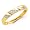 14K Yellow and White 2 Two Tone Gold Women's Round-cut Diamond Wedding Ring Band (0.03 CTW., G-H Color, SI1-2 Clarity) - Size 4