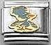 Clearly Charming Blue Bird Animal Theme Birds Italian Charm Link Bracelet