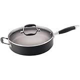 Anolon Advanced Hard Anodized Nonstick 5-Quart Covered Saut&eacute; with Helper Handle, Gray