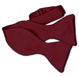 Burgundy Self-Tie Bow Tie