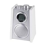 König Design-Radio mit Wecker, AUX-Eingang, weiss