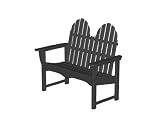 Polywood Classic Adirondack Bench Color: Black Polywood Classic Adirondack Bench Color: Black