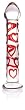 Don Wand Glass Pleasure Wand with Mushroom Tip, Red Sweetheart
