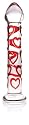 Don Wand Glass Pleasure Wand with Mushroom Tip, Red Sweetheart
