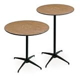 McCourt 72011 30 Inch High Plywood Pedestal Table - 30 Inch Dia Top with Vinyl Edge