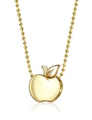 Alex Woo Little Apple in 14kt Yellow Gold Pendant Necklace, 16"