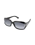 Gucci - Gucci Interlocking Logo Rectangular Plastic Sunglasses shiny black/shaded grey