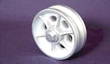 PACH CAST IRON V-GROOVE WHEELS - 6 x 2 x 5/8 (Zinc Plated) - part # VGWCI-3 (4 per package)