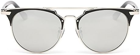 Syka Modern Lady Fashion Full Metal Technologic Flat Lens Aviator Sunglasses(C3)