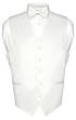 Men's WHITE Dress Vest BOWTie Set for Suit or Tuxedo