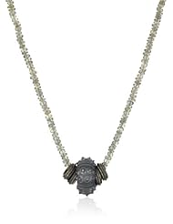 M.Cohen Hand made Designs Labradorite with Shell and Circle Charms Necklace