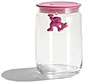 A di Alessi Gianni Glass Jar, Pink Lid, 70 cl, (AMDR04 P)
