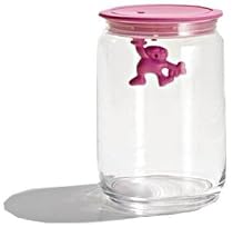 A di Alessi Gianni Glass Jar, Pink Lid, 70 cl, (AMDR04 P)