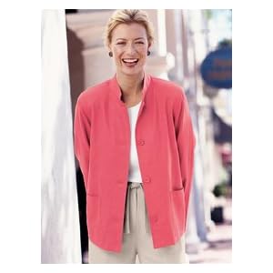 Buy Petite Acorn Harbor Breeze Mandarin Collar Jacket by Appleseeds