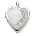 Genuine IceCarats Designer Jewelry Gift Sterling Silver 20Mm Enameled Floral Mom Heart Locket
