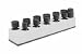 Tools & Hardware : Mechanics Time Saver 980 - 3/8 in. Drive Universal Neon Blue 11 Hole Impact Socket Holder 9-19mm - Mechanic's Time Savers - 980
