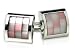 Pink, Silver, and White Catseye Cufflinks in Silver Finish with Presentation Box