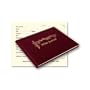 BookFactory� Wine Journal / Wine Log Book - Burgundy Leather Cover - 72 Pages, Professional Grade - Hardbound, 8 7/8" x 7" (LOG-072-XLO-TWR-WINE-XMT43)