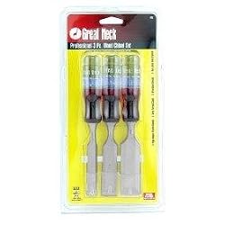 Great Neck 903 3 Piece Wood Tang Chisel Set