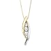 3 Diamond Pendant 1/4 ct. in 14K Two Tone Gold with Chain