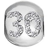 Lovelinks® by Aagaard Sterling Silver Happy 30 Bling Bead with CZ Crystals 31CCLb%2BaQiL. SL160 Lovelinks® by Aagaard Sterling Silver Happy 30 Bling Bead with CZ Crystals
