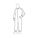 Dupont IC182BWH2X0025CS Coveralls with Bound Seams and Bound Neck, Clean Processed, 2X, White (Pack of 25)