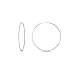 Thin Simple Minimalist Round Shaped Endless Continuous Tube Hoop Earrings For Women Teens .925 Sterling Silver 1 Inch Diameter