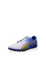 Puma Zapatillas de fútbol MB 9 TT (Blanco / Azul / Oro)